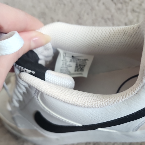 Nike White, Light Pink and Black Sneakers Classic Low-Top Design - Picture 7 of 7